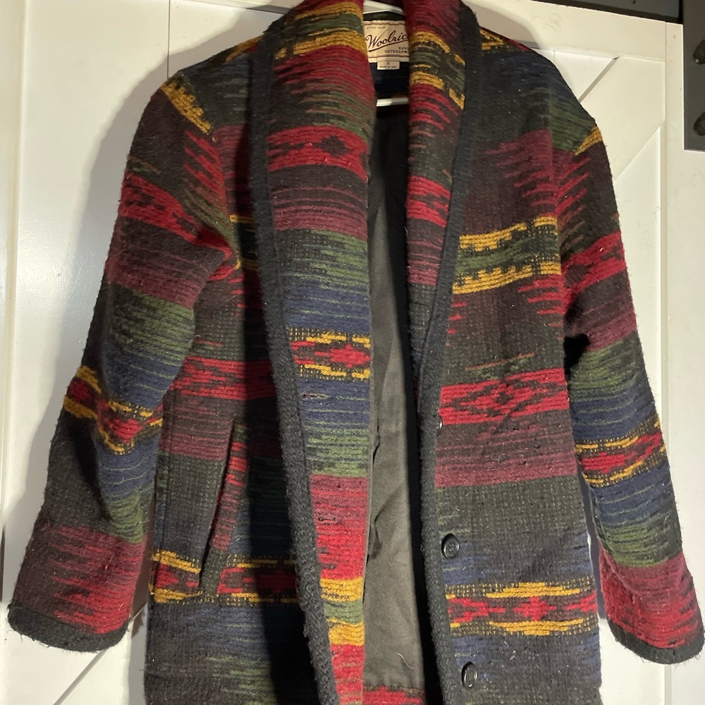 Woolrich Aztec western pattern coat outerwear size small
